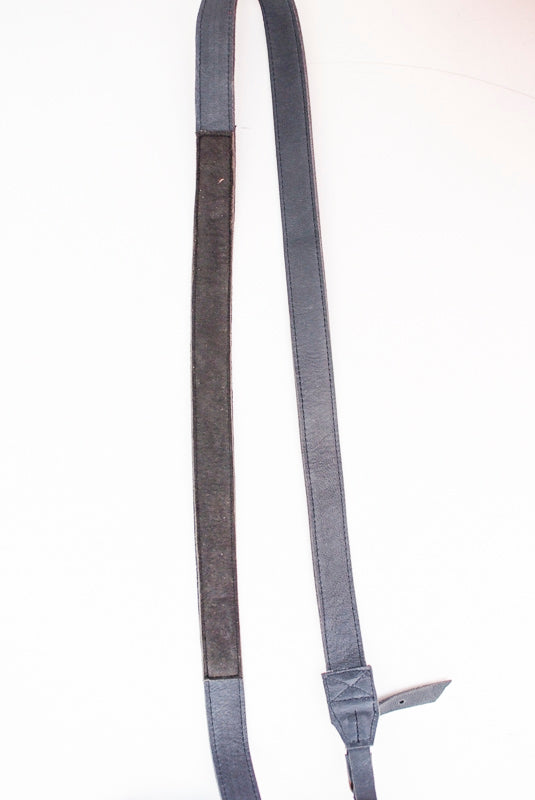 Sangle appareil photo fuji cuir bleu gris