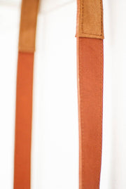 Short camera fuji leather brown leather