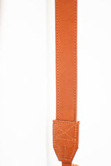 Short camera fuji leather brown leather