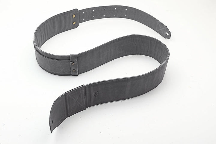 Sangle de guitare en cuir gris