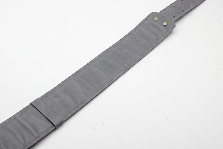 Sangle de guitare en cuir gris