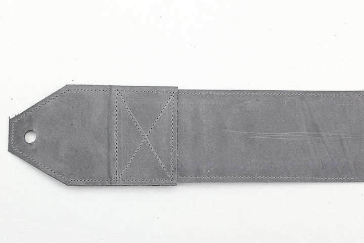 Sangle de guitare en cuir gris