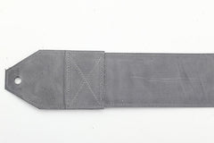 Sangle de guitare en cuir gris