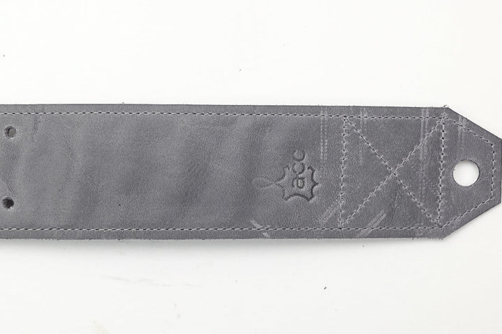 Sangle de guitare en cuir gris