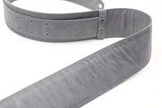 Sangle de guitare en cuir gris