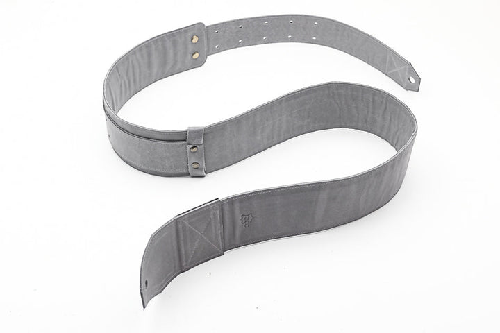 Sangle de guitare en cuir gris