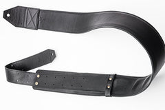 Guitar strap custom black leather