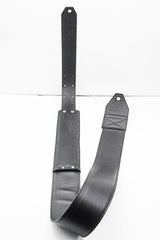 Guitar strap custom black leather