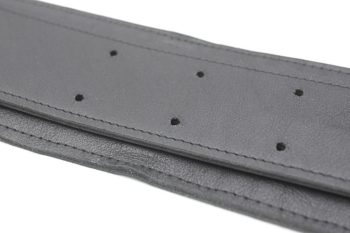 Guitar strap custom black leather