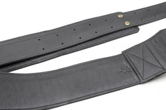 Guitar strap custom black leather