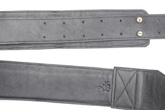 Guitar strap custom black leather
