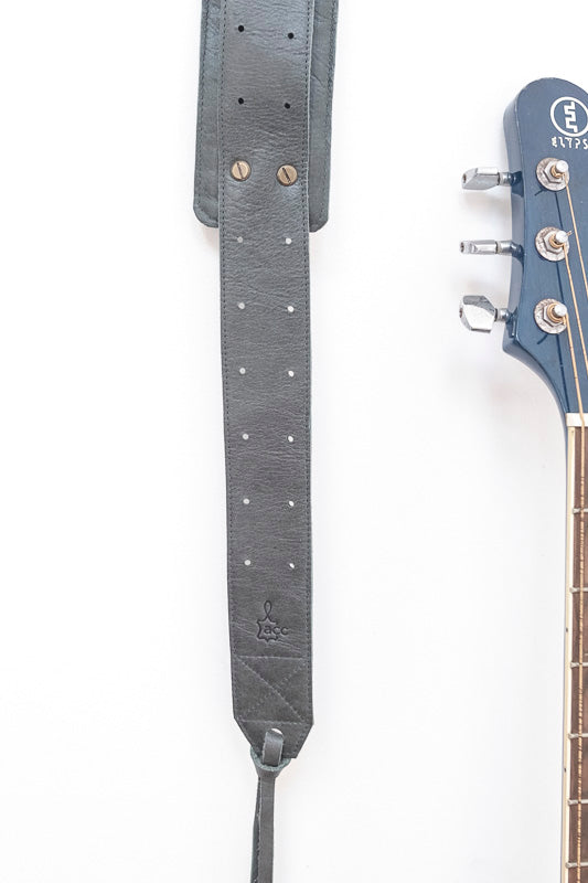 Sangle de guitare en cuir vert