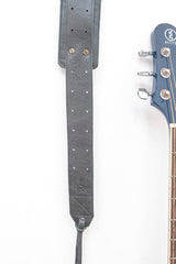 Sangle de guitare en cuir vert