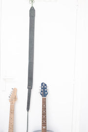 Sangle de guitare en cuir vert