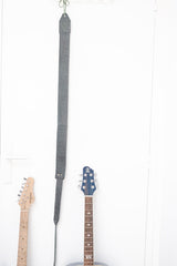 Sangle de guitare en cuir vert