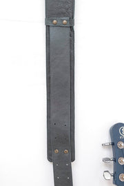 Sangle de guitare en cuir vert