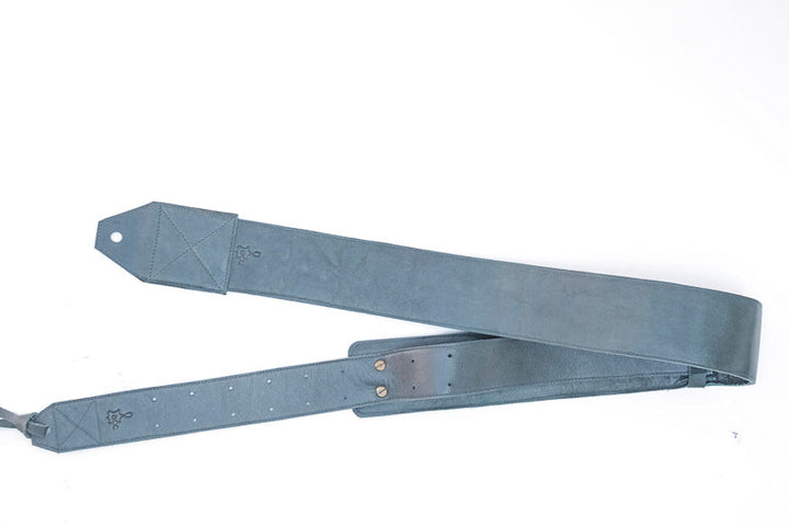 Sangle de guitare en cuir vert