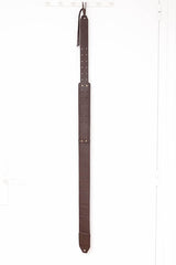Brown leather guitar strap