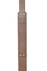 Brown leather guitar strap
