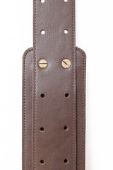 Brown leather guitar strap