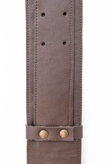 Brown leather guitar strap