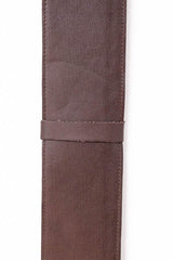 Brown leather guitar strap