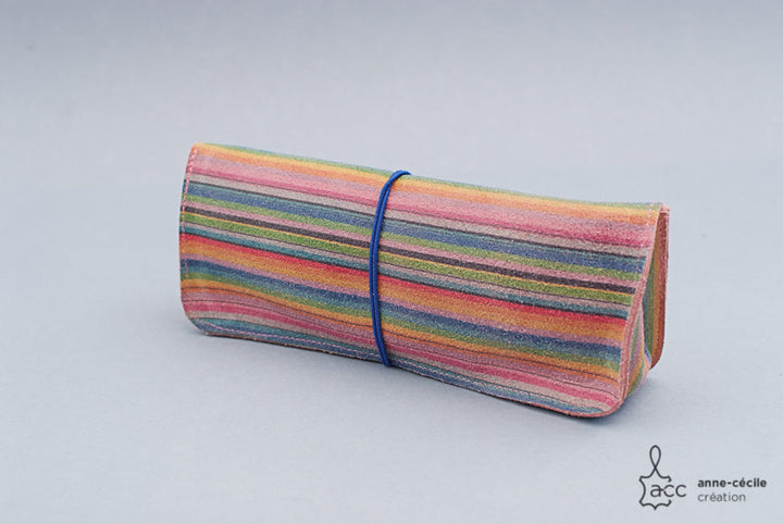 Trousse crayon en cuir fille