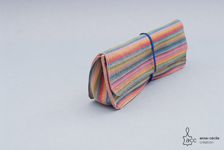 Trousse crayon en cuir fille