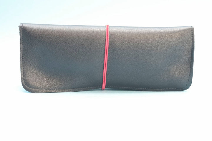 trousse crayon en cuir noire