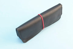 trousse crayon en cuir noire