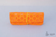 trousse crayon en cuir orange