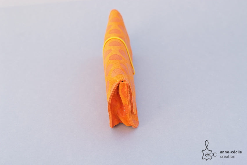 Orange leather pencil kit