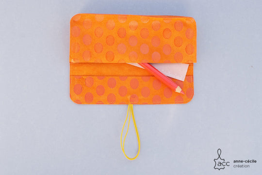 Orange leather pencil kit