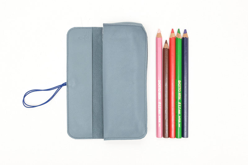 Trousse à crayons en nylon avec poche en filet, sac spécial, toucher  confortable, poudres, large ouverture